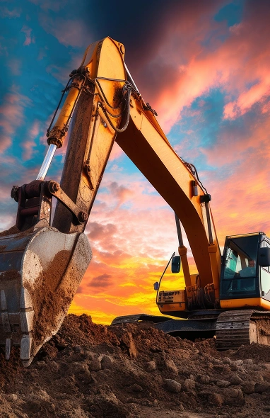 Excavator digging hard worksite genuine parts reliability